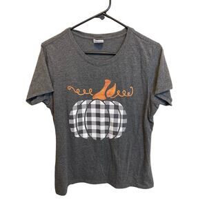 Gingham Pumpkin Graphic Tee